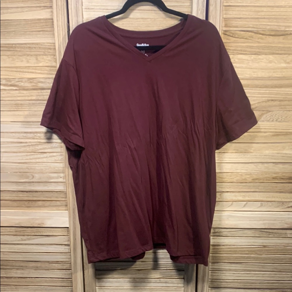 Goodfellow & Co Men's Burgundy T-Shirt Size XXL